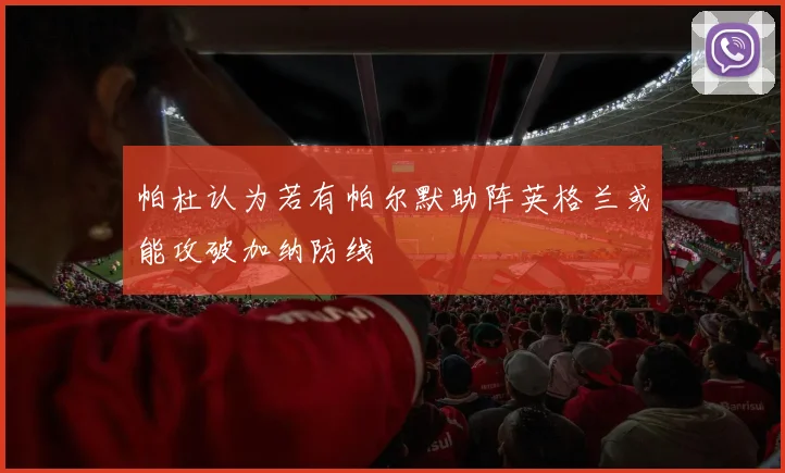帕杜认为若有帕尔默助阵英格兰或能攻破加纳防线